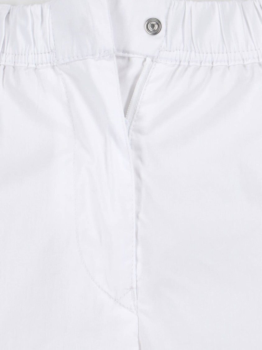 Aspesi Wide Cotton Blend Trousers – White