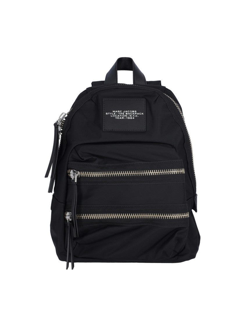 Marc Jacobs Black The Biker Medium Nylon Backpack