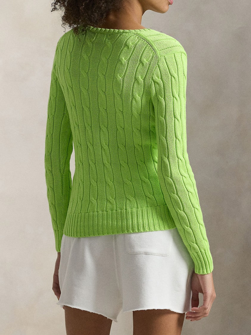 Polo Ralph Lauren Lime Green Kimberly Pullover Cotton Sweater