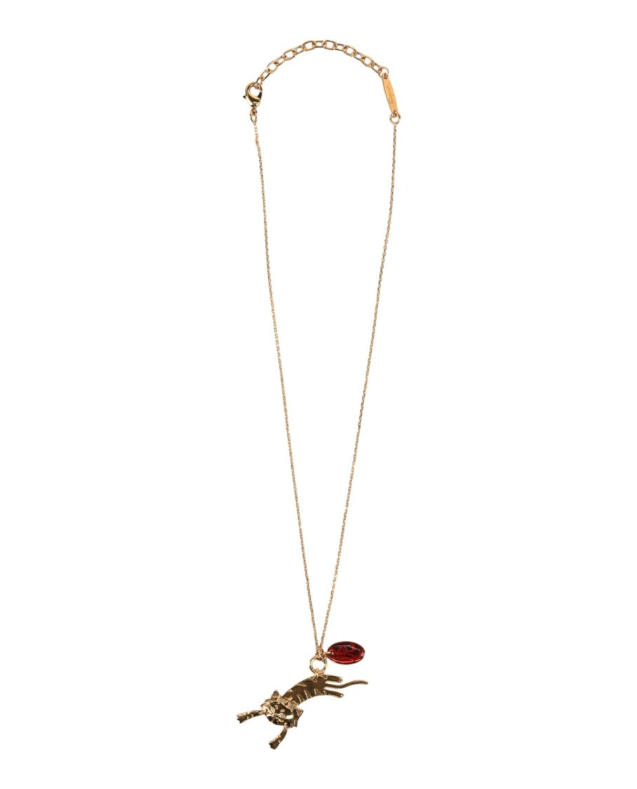 Ferragamo Tiger Pendant Necklace