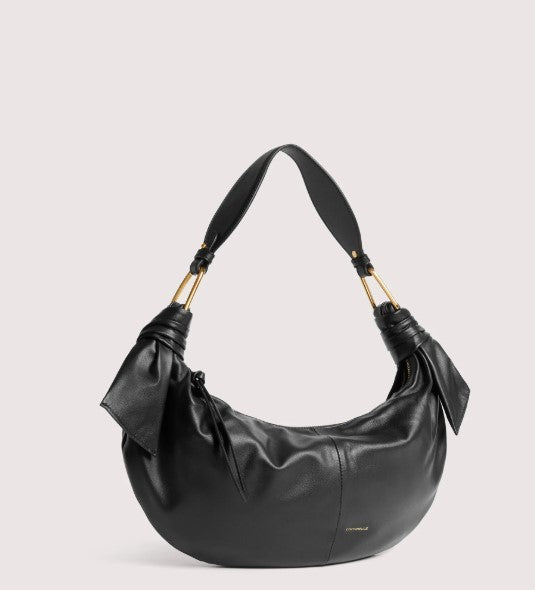 Coccinelle Crescent-Shaped Shoulder Bag With Gold Hardware