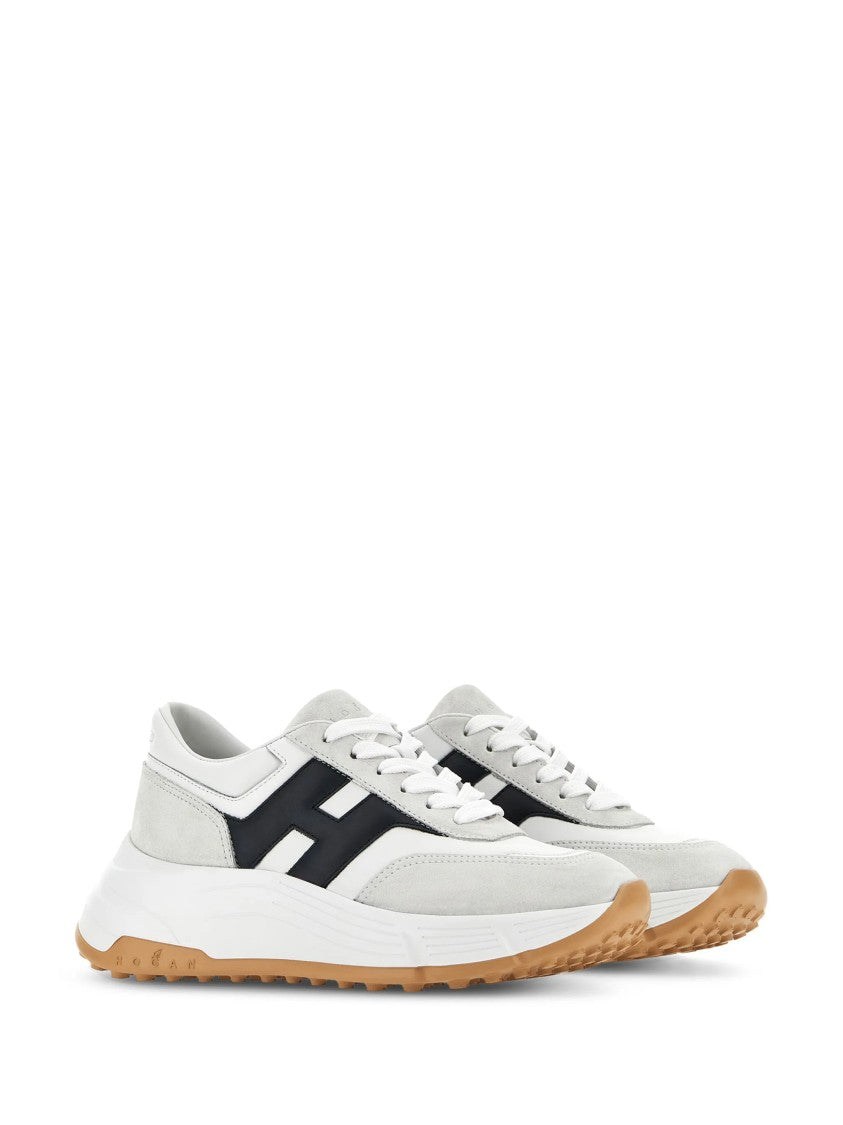 Hogan Black Low-Top Suede Leather H Sneakers