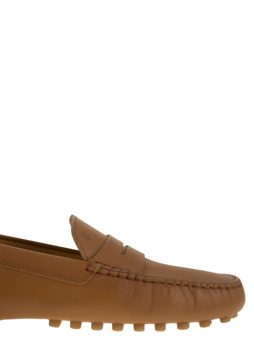 Tod's Leather Moccasin Rubber Sole