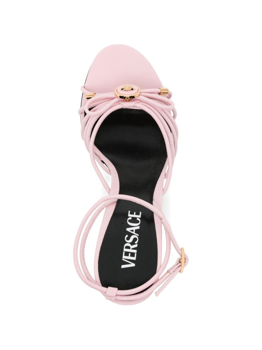 Versace Silk And Nylon Blend Open Sandals