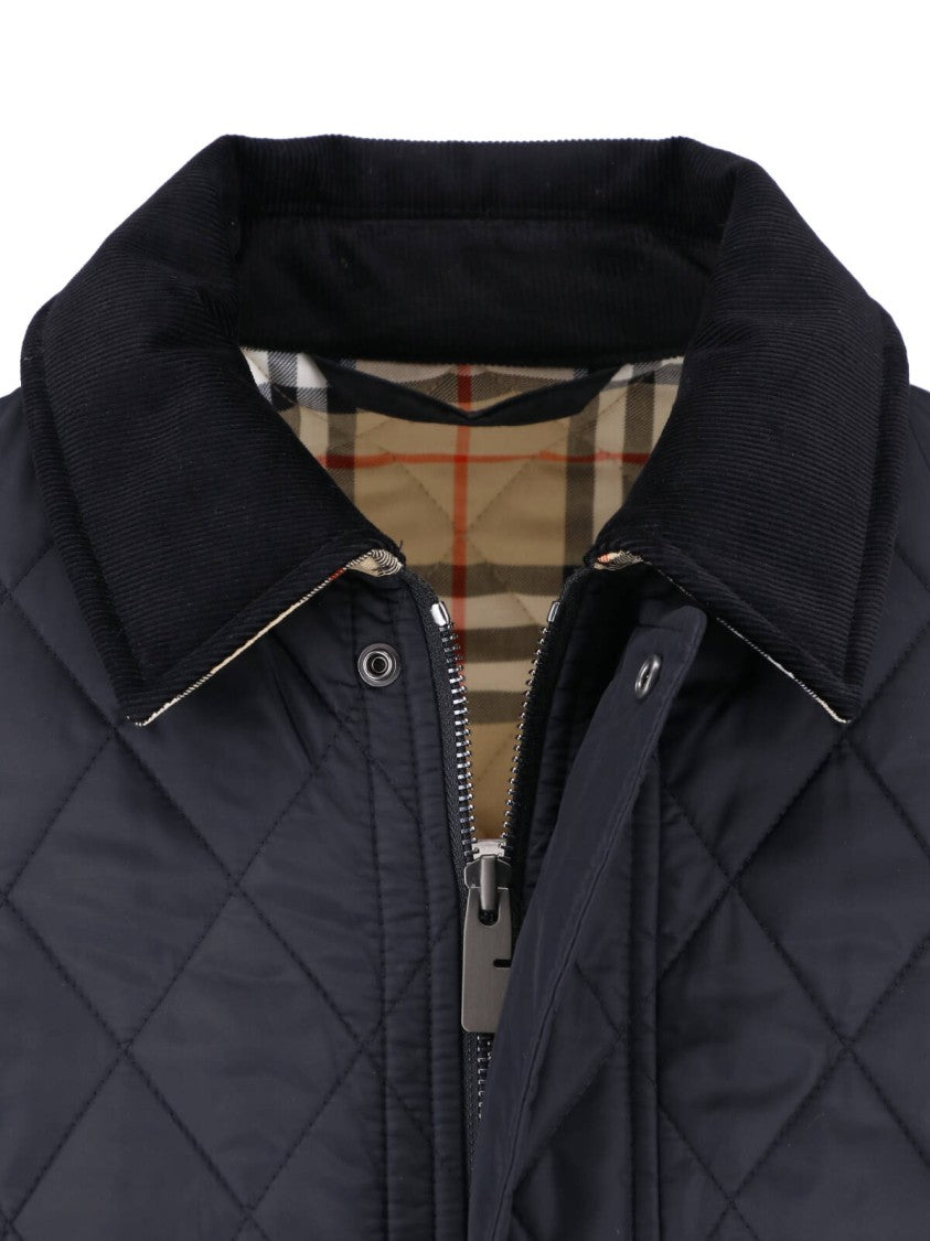 Burberry Dark Blue Haddington Quilted Jacket