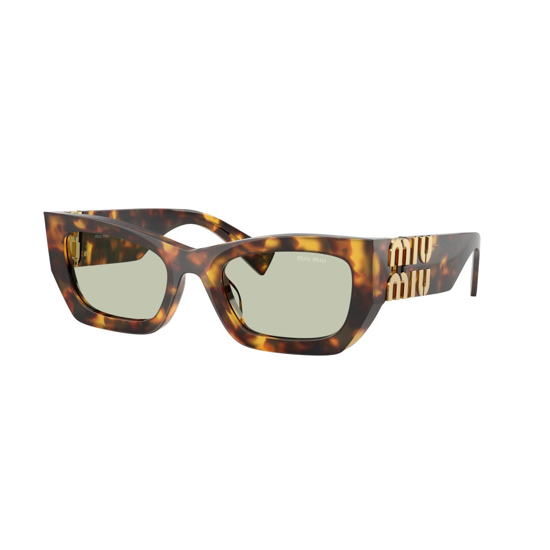Miu Miu 0Mu 09Ws Angular Tortoiseshell Acetate Sunglasses