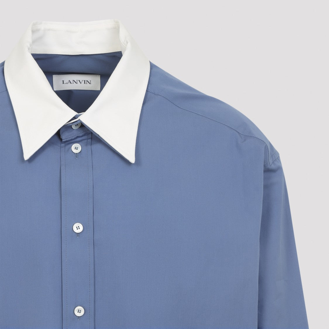 Lanvin Loose Fit Light Blue Cotton Shirt