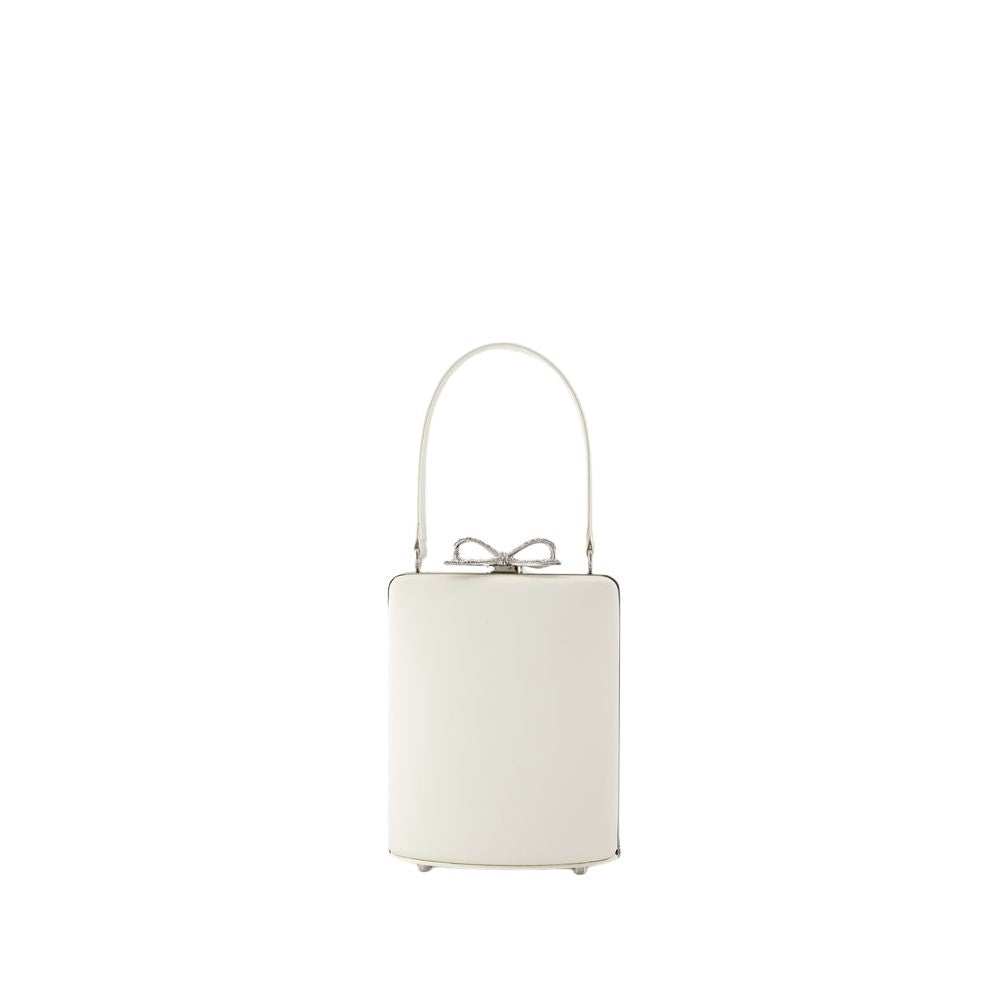 Self-Portrait Mini Bow Bag - Silk - White