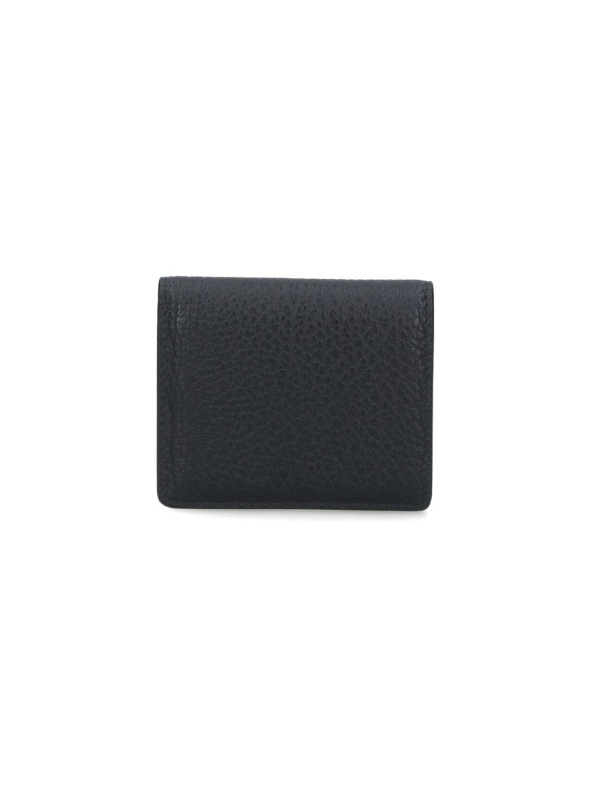 Maison Margiela Black Grain Leather Four Stitches Holder