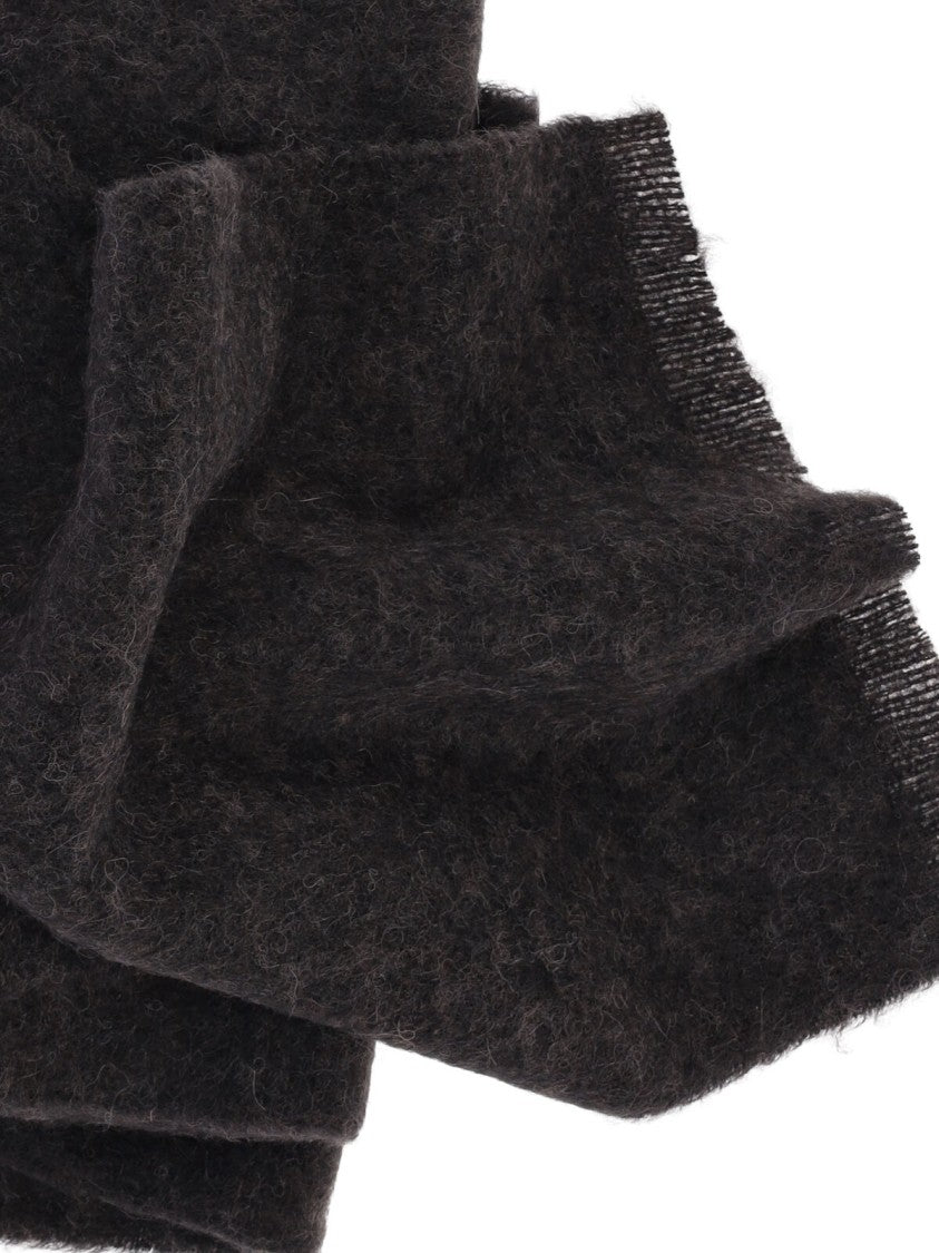 Lemaire Brown Textured Alpaca-Blend Scarf