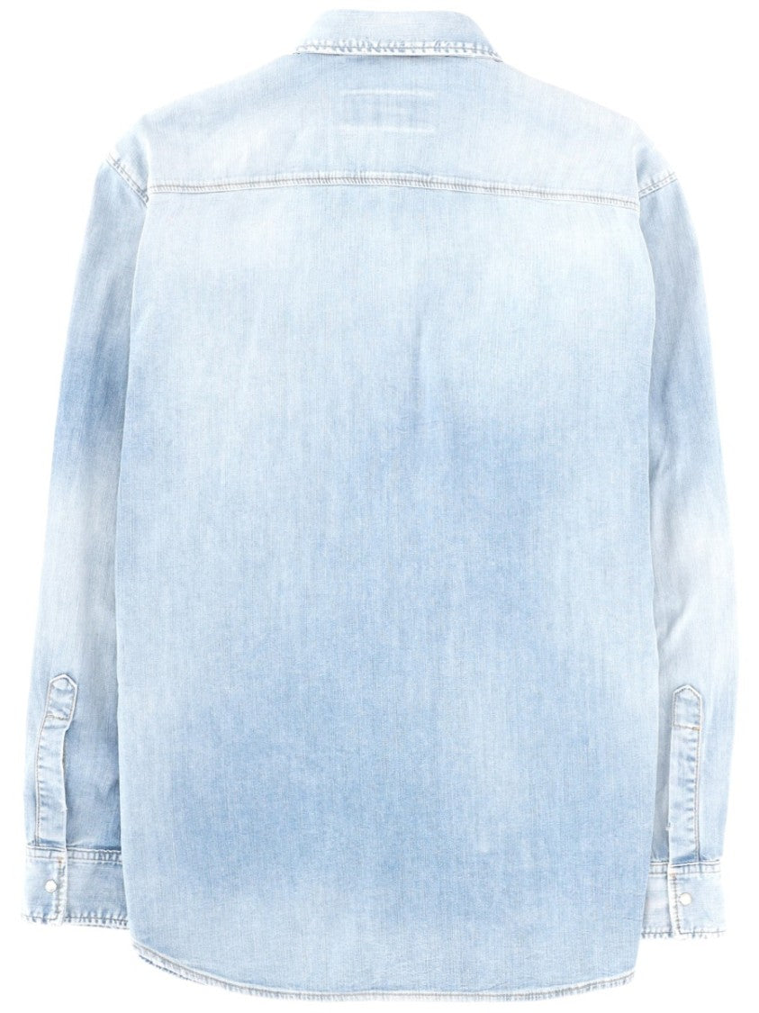 Dsquared2 Canadian Vintage Light Wash Denim Shirt