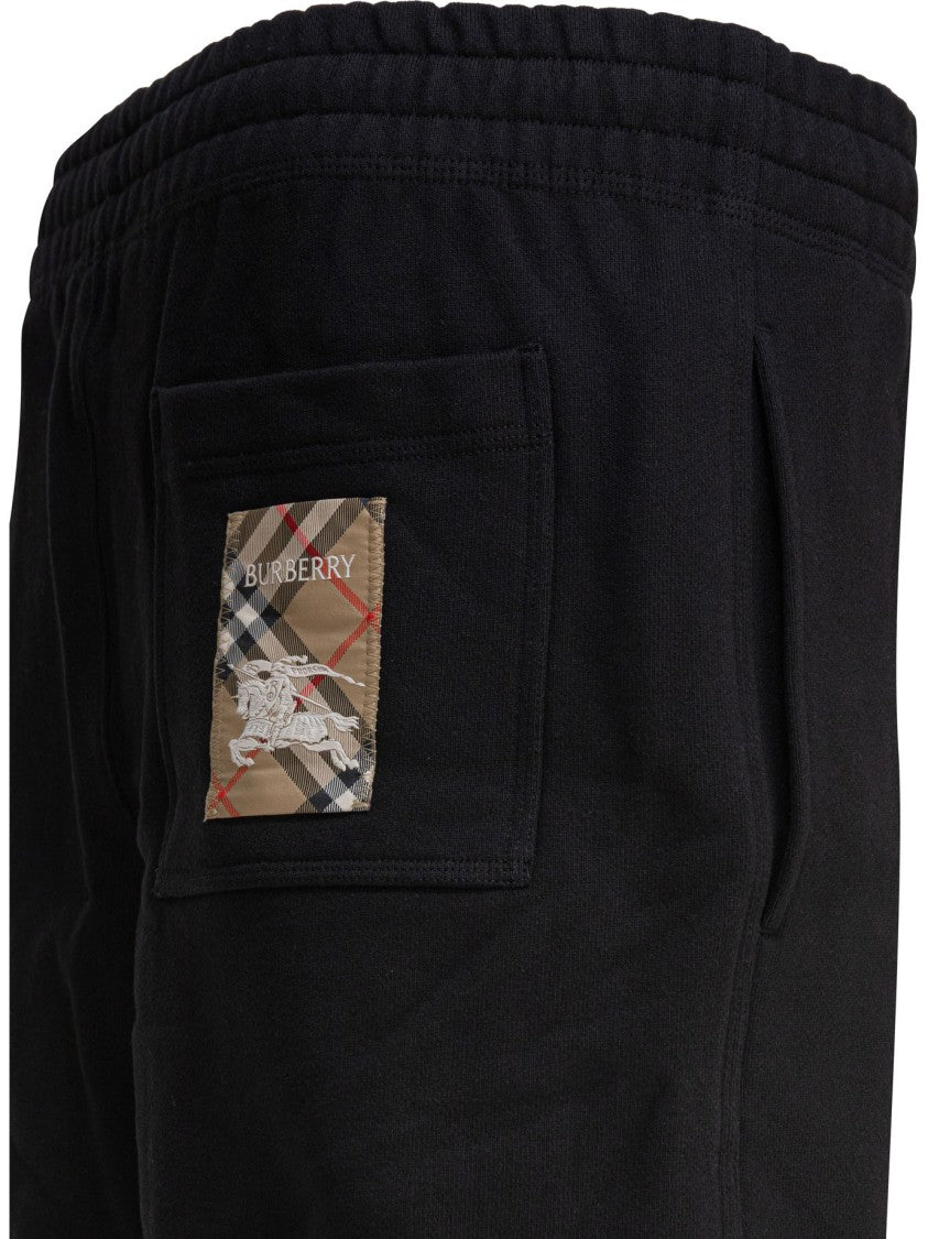 Burberry Relaxed Black Cotton Shorts
