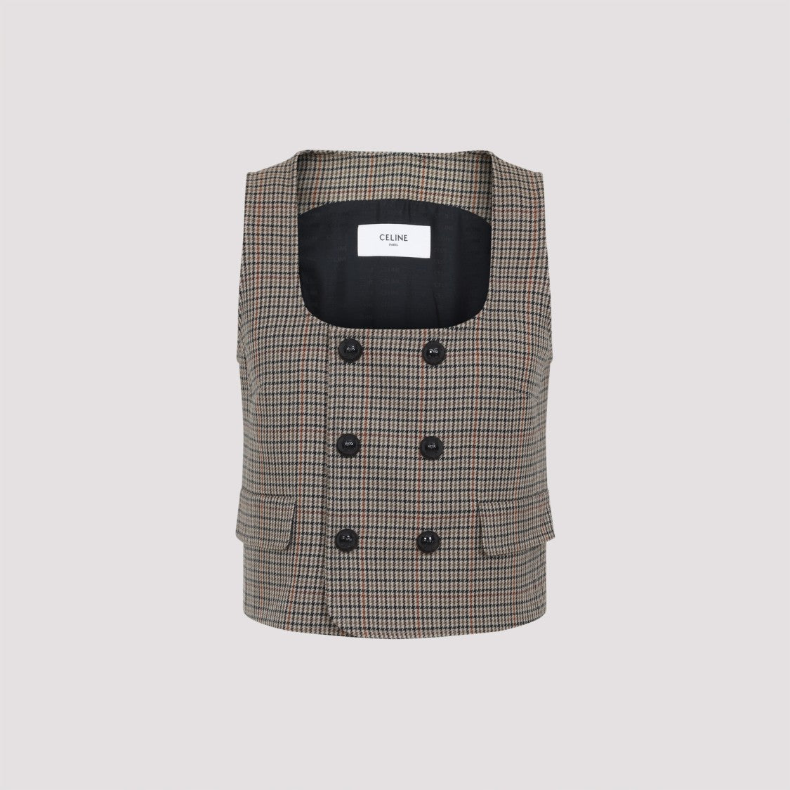 Celine Brown Virgin Wool Gilet