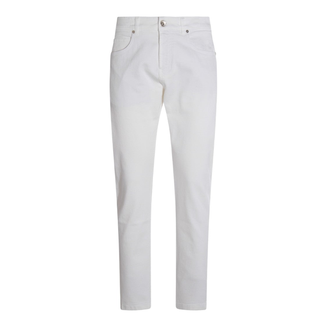 Eleventy Slim-Fit White Jeans With Classic Five-Pocket Design