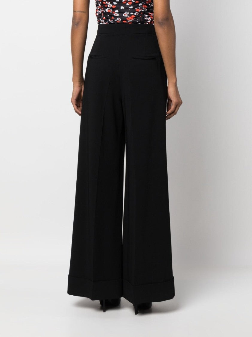 Moschino High-Waisted Wide-Leg Trousers With Crease Effect