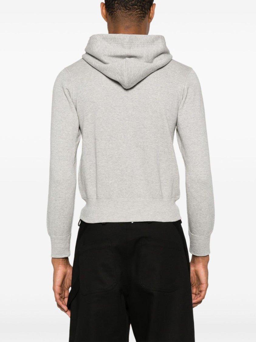 Comme Des Garçons Zip-Up Hoodie With Distinctive Embroidered Heart Emblem