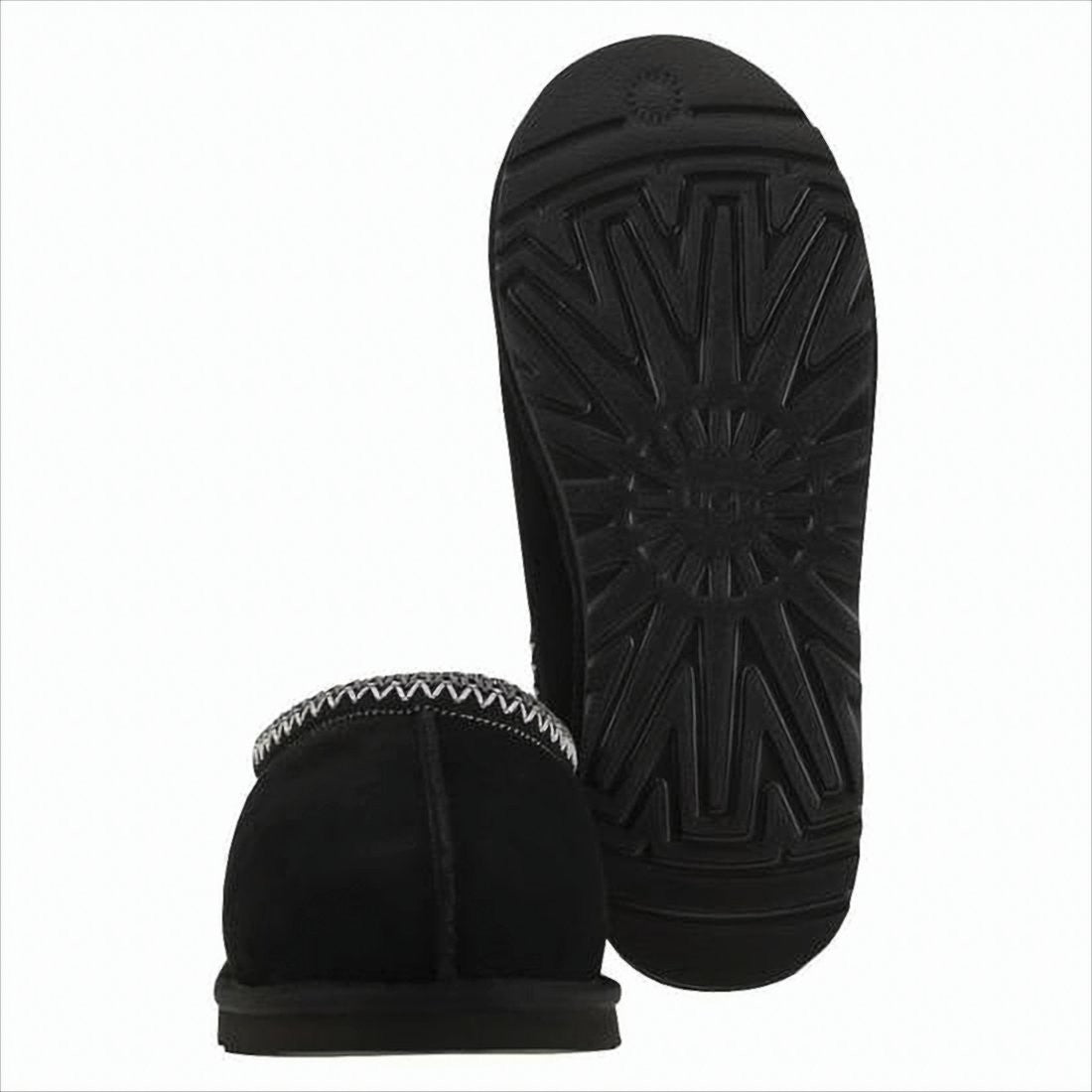 Ugg Black Suede Slip-On Sneakers With Zigzag Stitch Detail