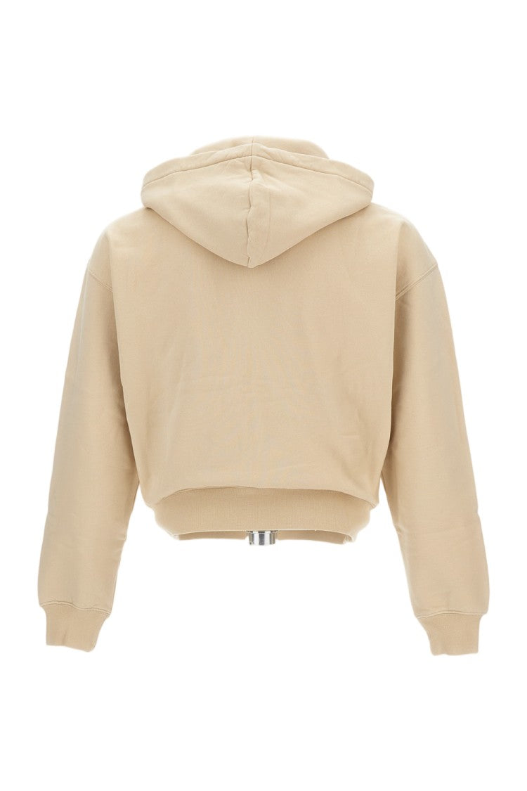Jacquemus Cropped Zip-Up Hoodie With Ribbed Cuffs And Waist