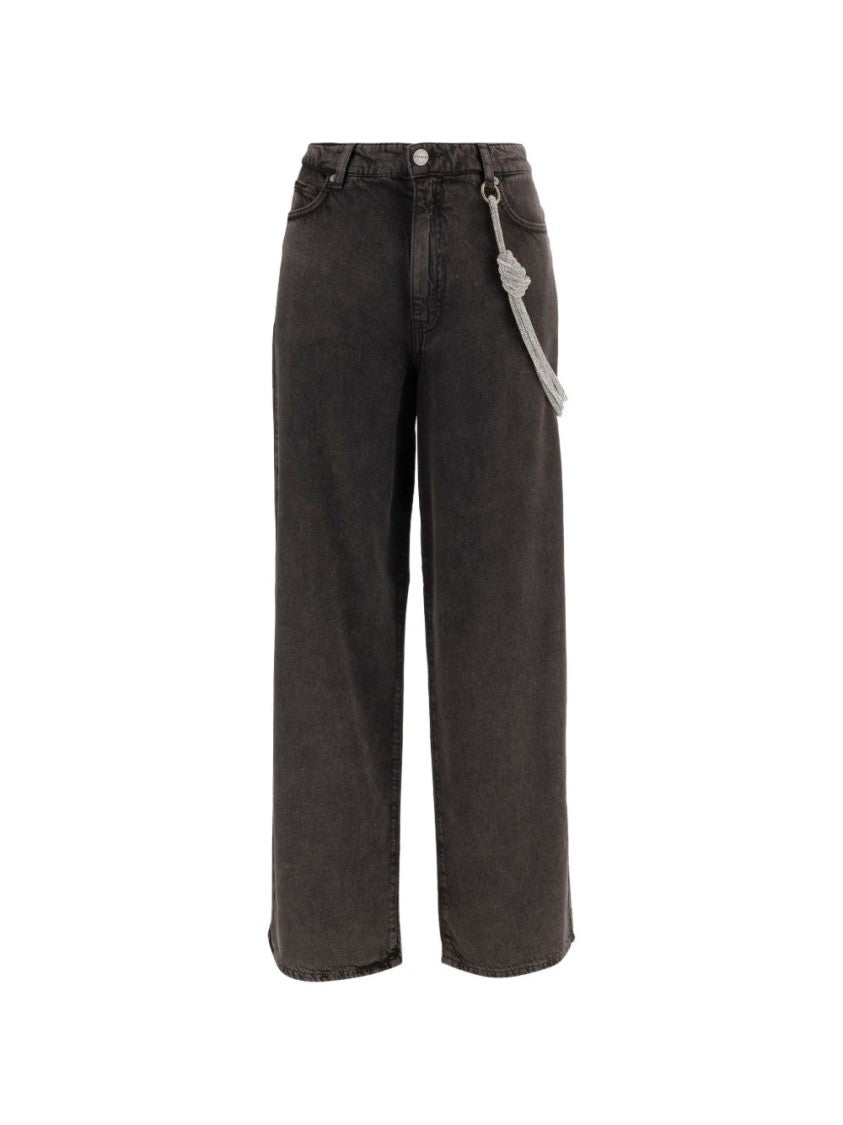 Pinko Black Knot Embellishment Jeans