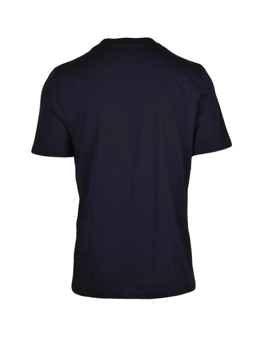 Jacob Cohen Minimalist Blue Cotton T-Shirt With Subtle Embroidered Logo