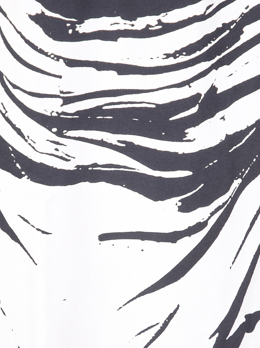 Vaquera Graphic Print Long Jersey Skirt With Adjustable Waist