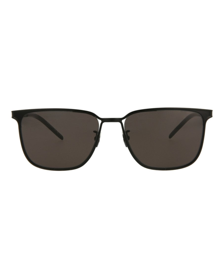 Saint Laurent Square-Frame Metal Sunglasses With Minimalist Design