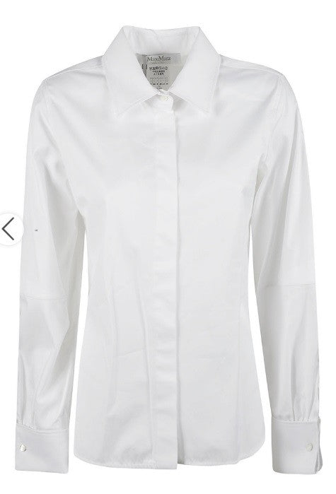 Max Mara Pagina Tailored White Button-Up Shirt