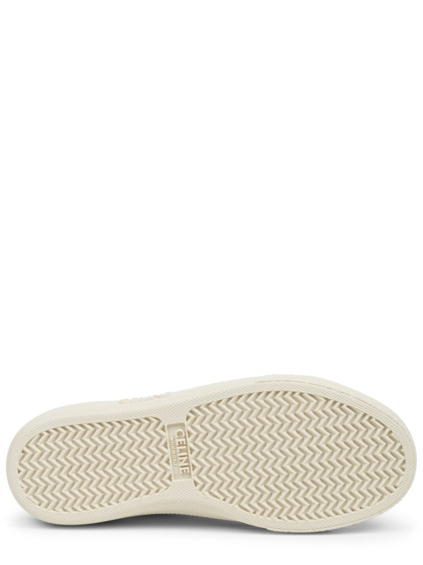 Celine Alan Embroidered Logo Cotton Sneakers