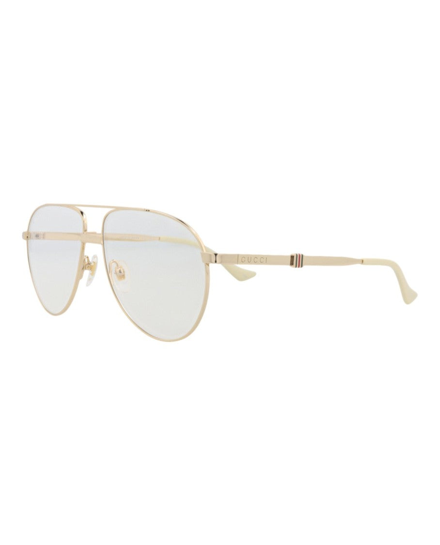 Gucci Aviator-Frame Metal Sunglasses