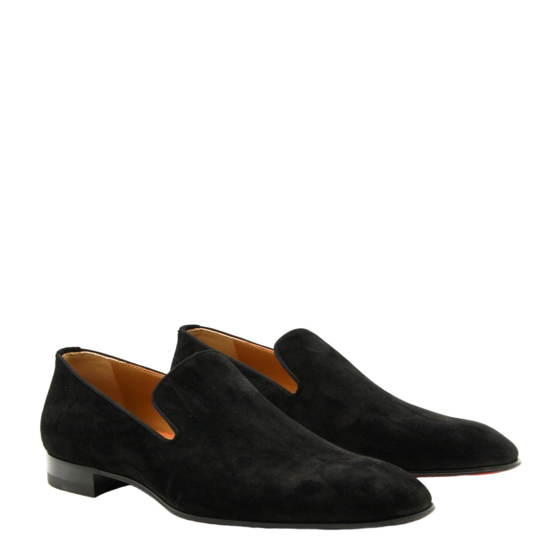Christian Louboutin Sleek Black Suede Flat Shoes