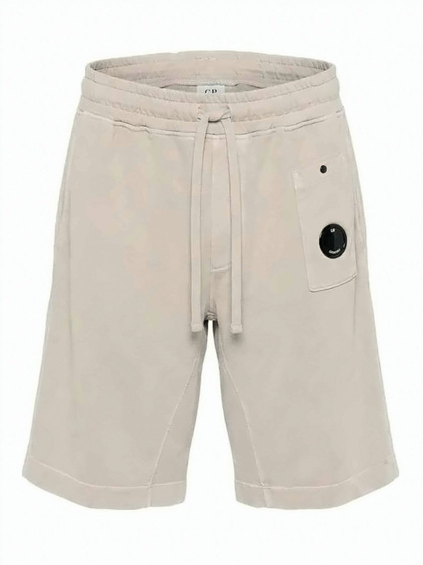 C.P. Company Relaxed Fit Shorts With Elastic Waistband And Iconic Lens Detail