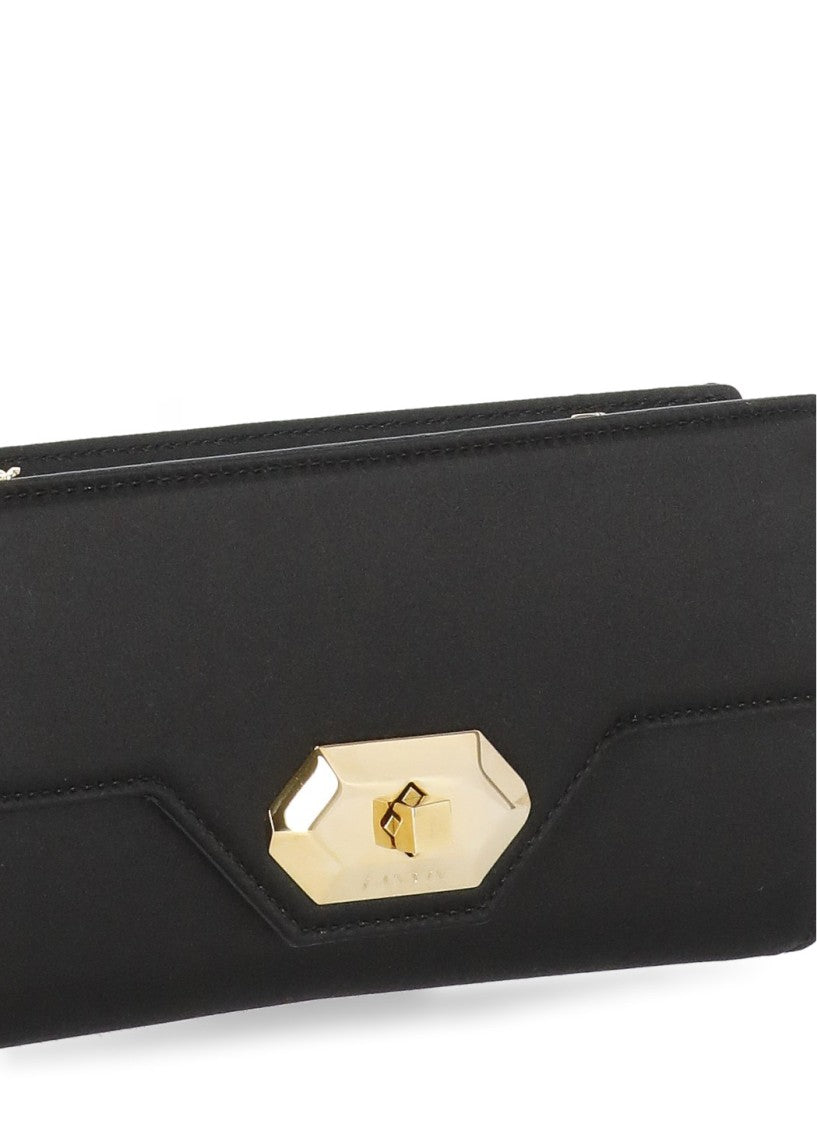 Lanvin Geometric Detail Shoulder Bag With Gold Chain Strap