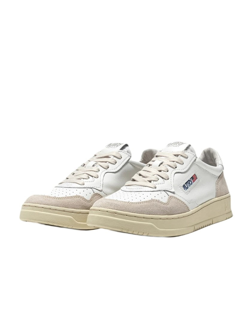 Autry Low-Top Sneakers With Beige Suede Overlays