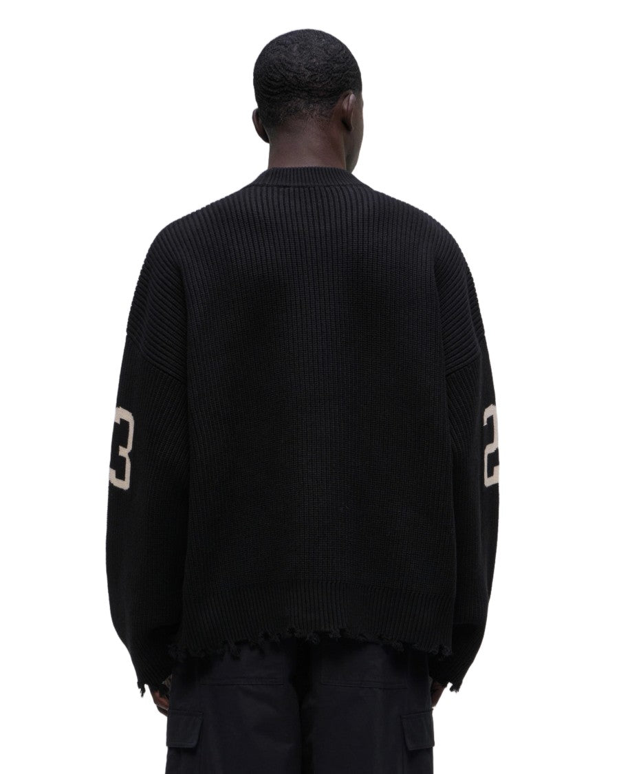 Wrstbhvr Black Destroy Details Viscose-Blend Sweater