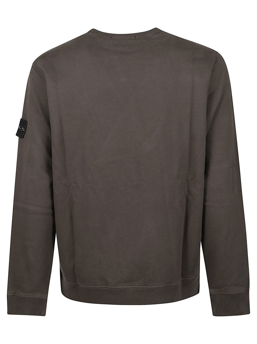 Stone Island Brown Minimalist Cotton Sweatshirt