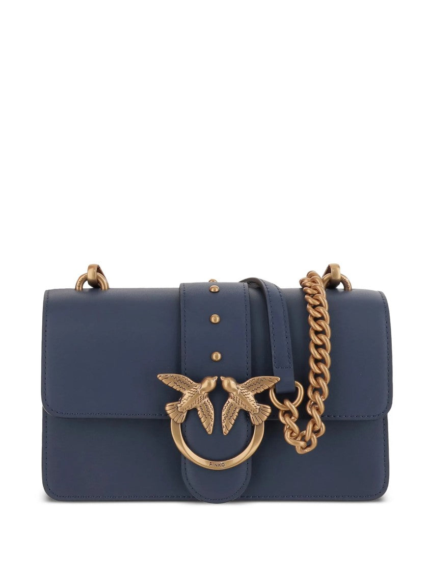 Pinko Structured Bag With Flap Closure And Gold-Tone Emblem