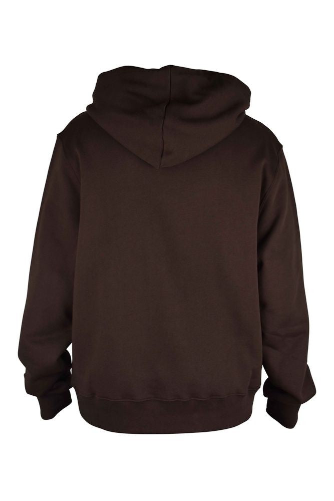 Amiri Hooded Brown Cotton Sweatshirt With Logo Print