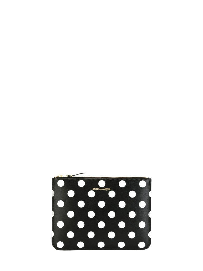 Comme Des Garçons Polka Dot Patterned Leather Wallet