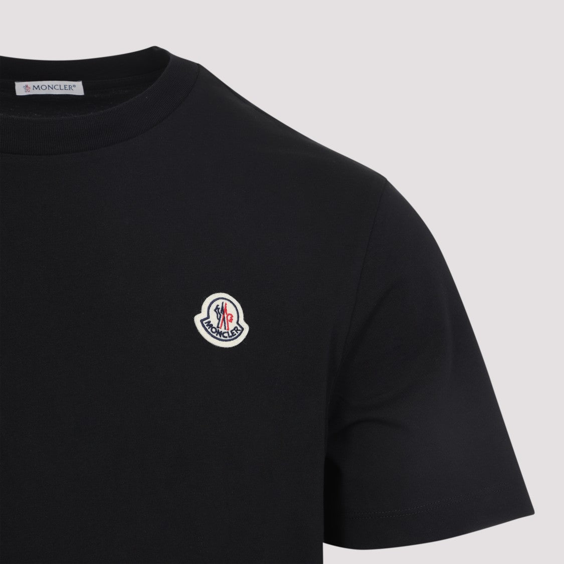 Moncler Black Cotton Short Sleeves T-Shirt
