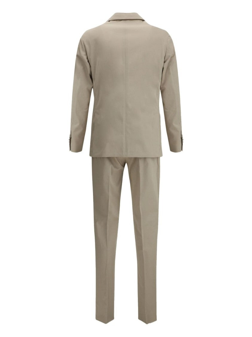 Lardini Tailored Beige Suit With Classic Lapels