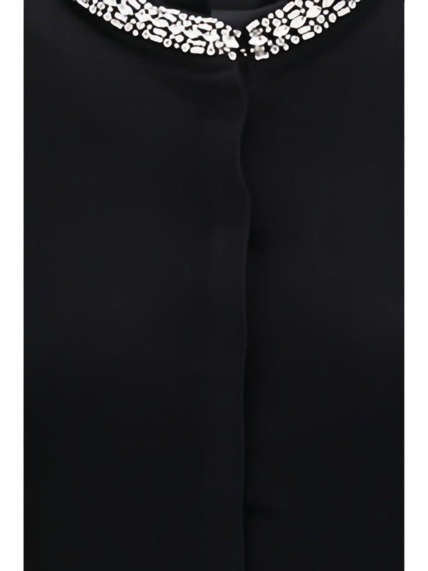 Pinko Cropped Embellished Fitted Sweater