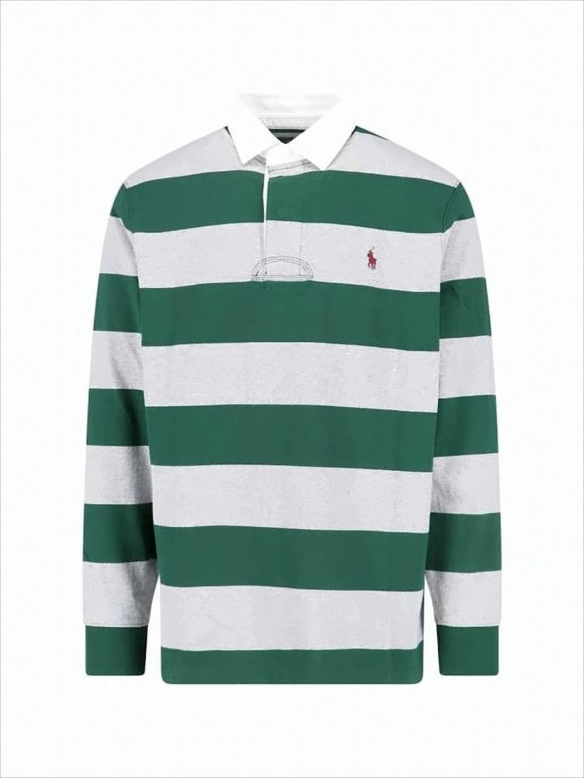 Polo Ralph Lauren Long-Sleeve Striped Polo Shirt With Classic Collar