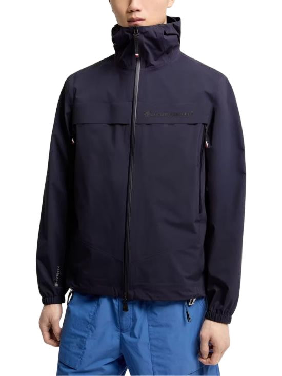 Moncler Blue Front-Zipper Jacket