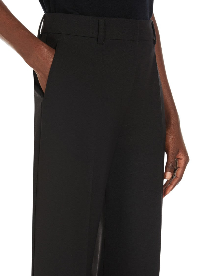 Max Mara Long Wide-Leg Trousers With Tailored Fit And Side Pockets