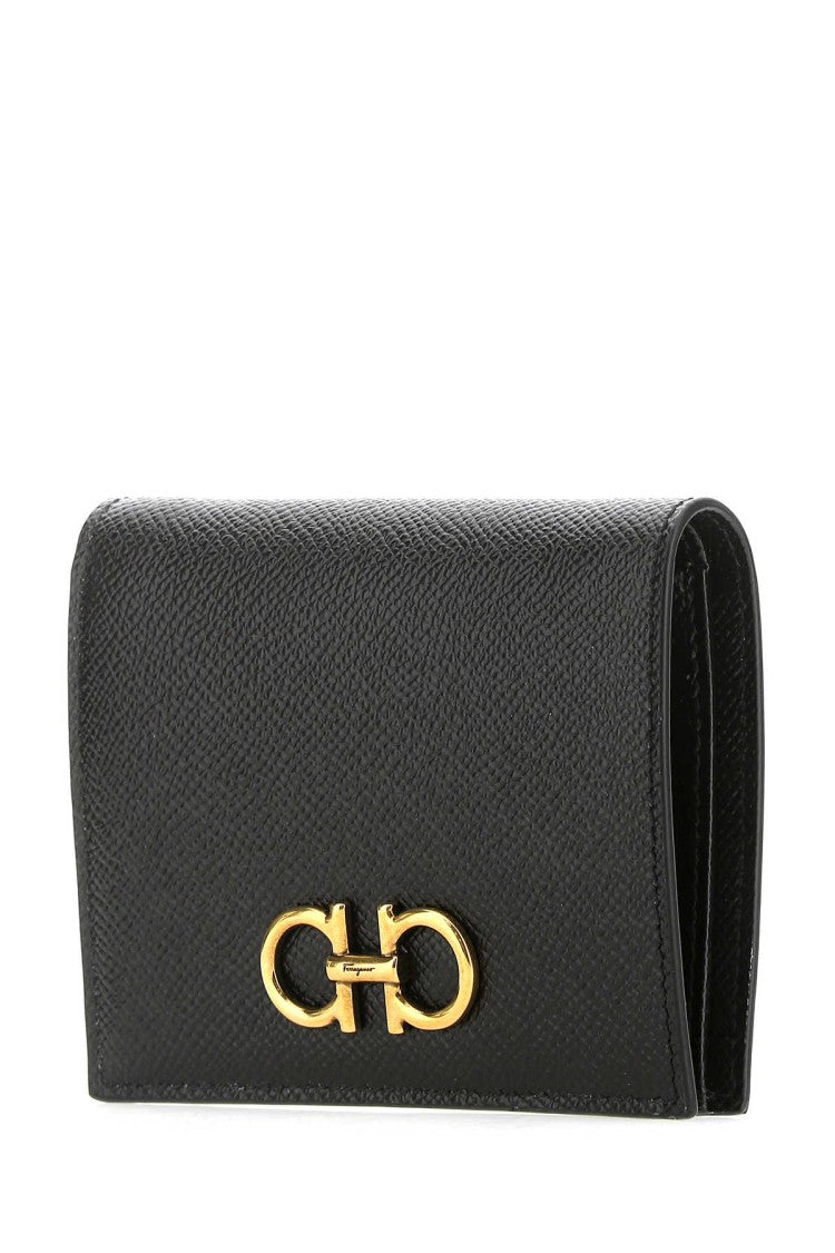 Salvatore Ferragamo Black Leather Wallet