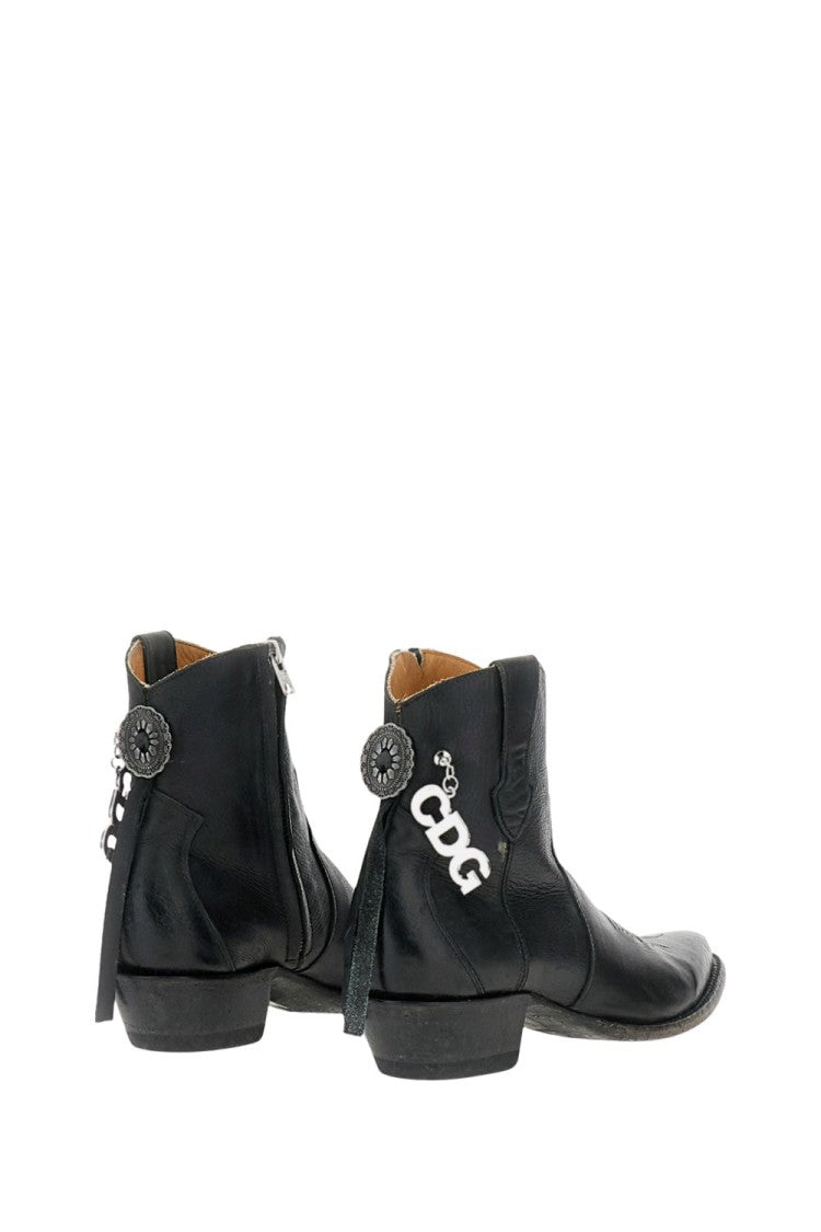 Comme Des Garçons Black Leather Boots
