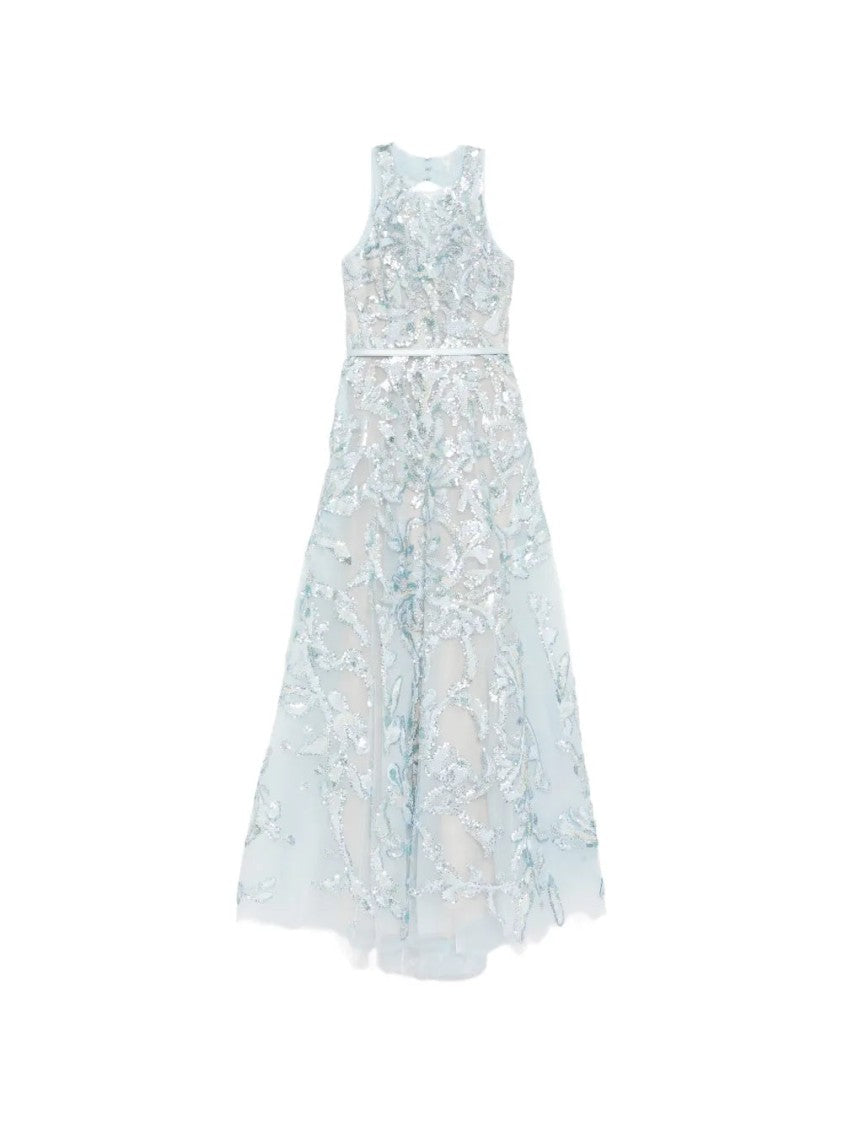Saiid Kobeisy Embroidered Tulle Long Dress