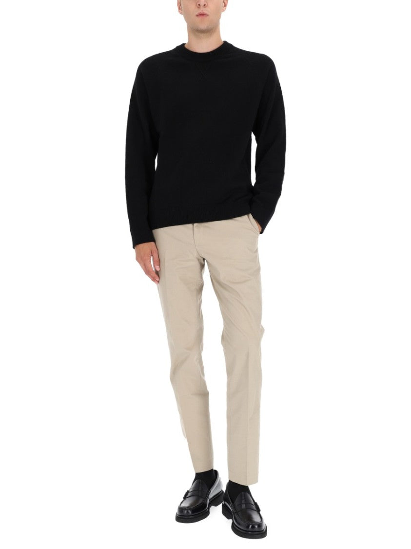 Ps Paul Smith Classic Crew Neck Black Merino Wool Sweater
