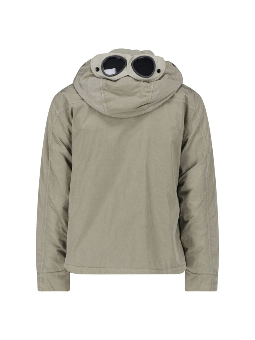 C.P. Company Hooded Heavy Chrome-R Jacket With Distinctive Goggle Lenses