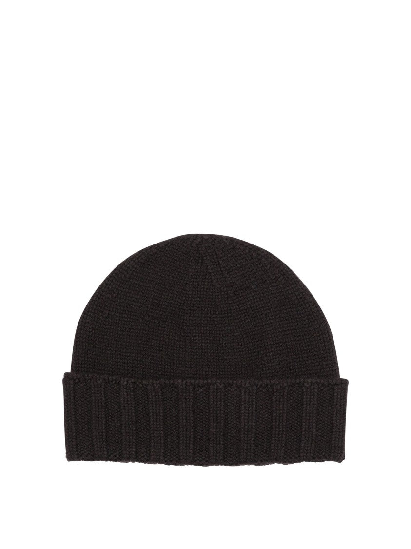 Drumohr Ribbed Cashmere Hat With Fold-Over Brim